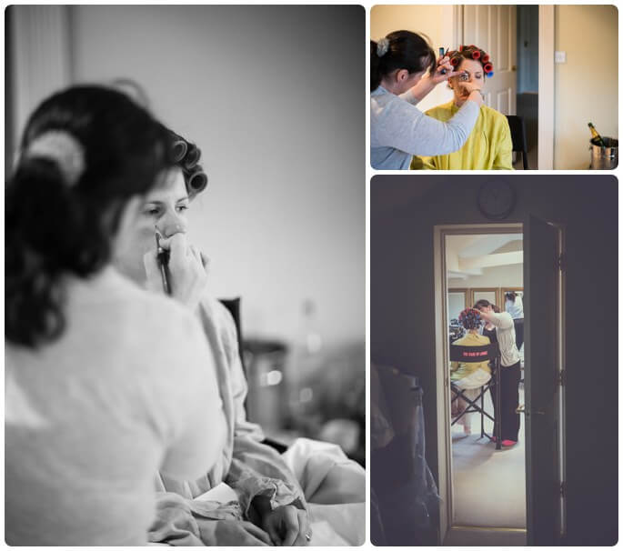 Bride getting ready