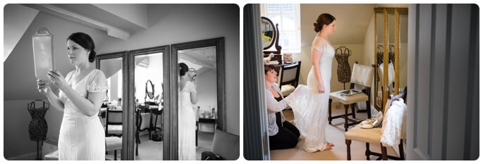 Bride getting ready